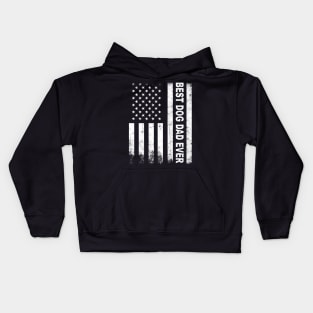 Best Dog Dad Ever American Flag Kids Hoodie